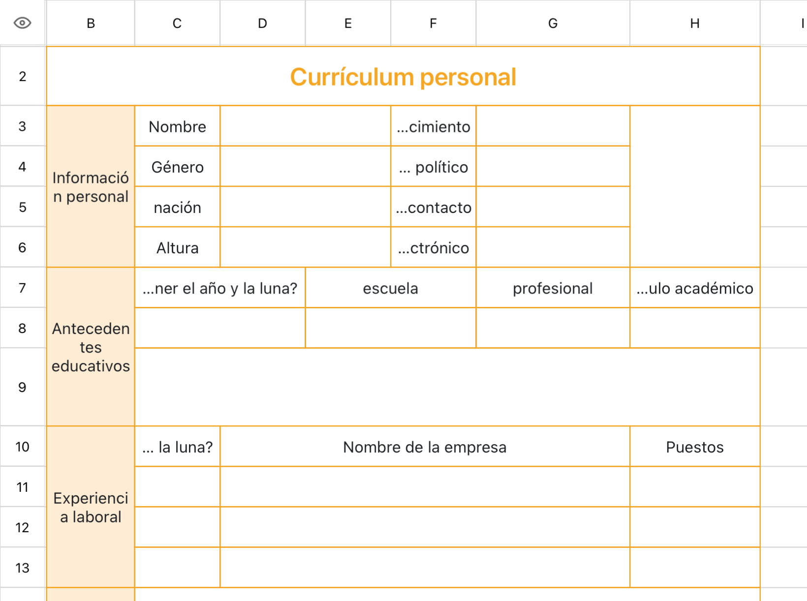 Currículum personal 4